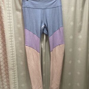 Color block Leggings - Blue, Purple, and Pink